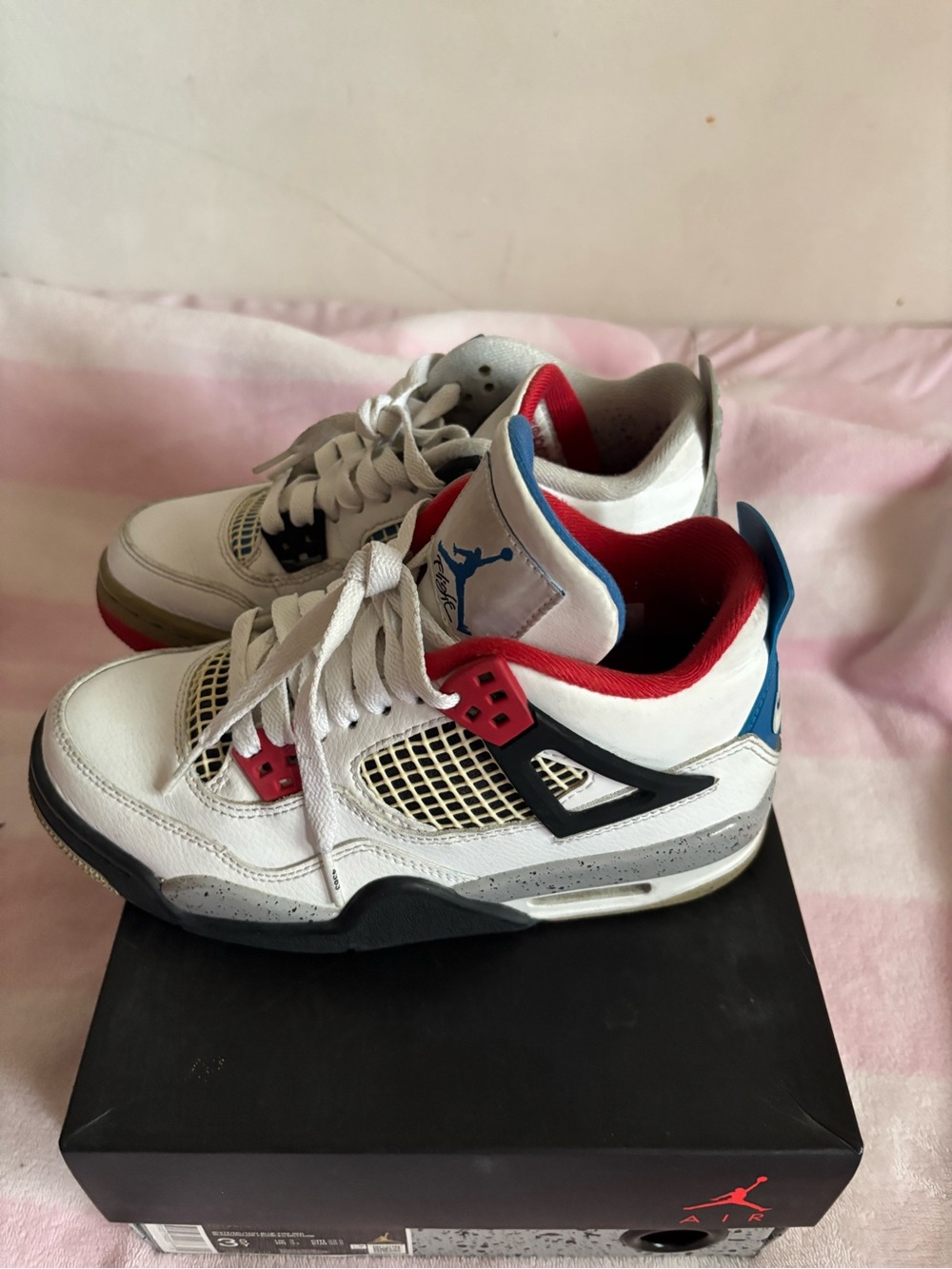 Big Kids Jordan 4s ‘What The’